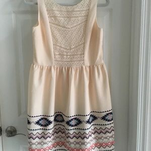 Target Xhilaration Cream Sleeveless Dress, L